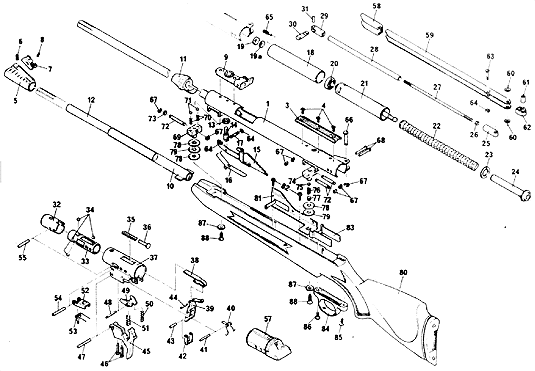 Схема винтовки Диана-54