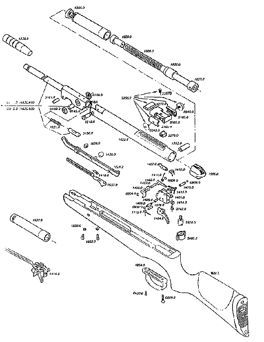 Схема винтовки Гамо 880/890s