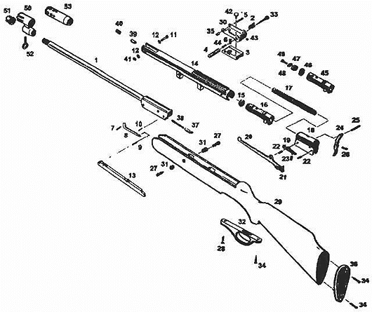 Схема винтовки МР-512